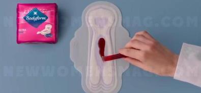 This Binden advertising shows for the first time red 'blood'